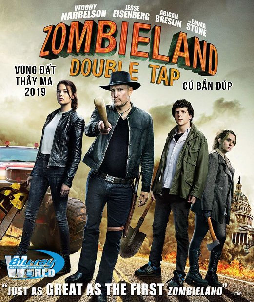 F1893. Zombieland Double Tap 2019 - Vùng Đất Thây Ma: Cú Bắn Đúp 2D50G (DTS-HD MA 5.1) 
